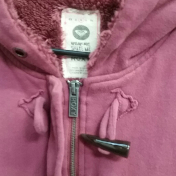 Roxy faux fur lined hoodie in size M - Picture 2 of 3
